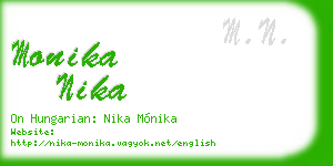 monika nika business card